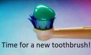 Well used toothbrush. Time for a new brush!