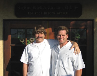 Dr Leroy Caron & Dr Derek Carson in front of practice